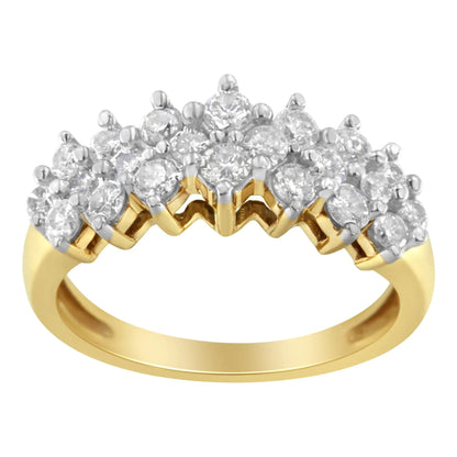 10K Yellow Gold Round Diamond Ring (1 cttw, J-K Color, I1-I2 Clarity) WEM Support (www.WEM.support)