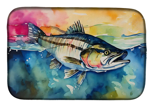 Striped Bass Dish Drying Mat WEM Support (www.WEM.support)