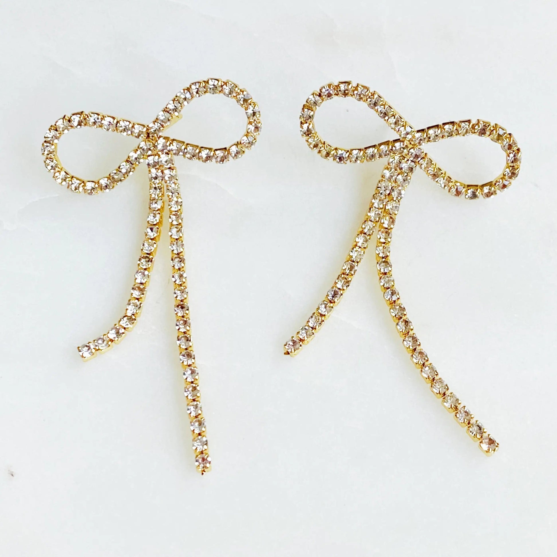 Adorable Shine Bow Earrings WEM Support (www.WEM.support)