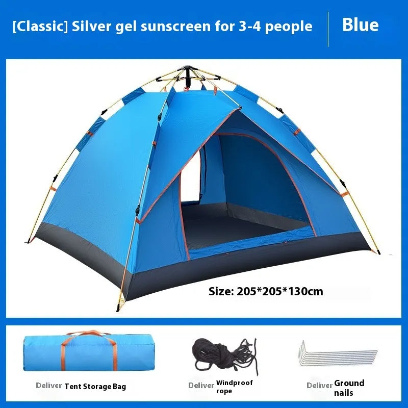 Tienda de Campaña Automática Doble para 3-4 Personas HejK.com
