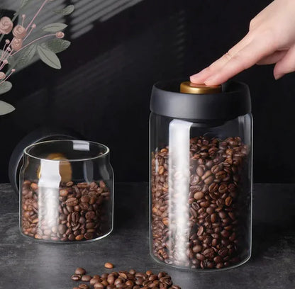Conjunto de Potes de Vidro com Vedação a Vácuo
