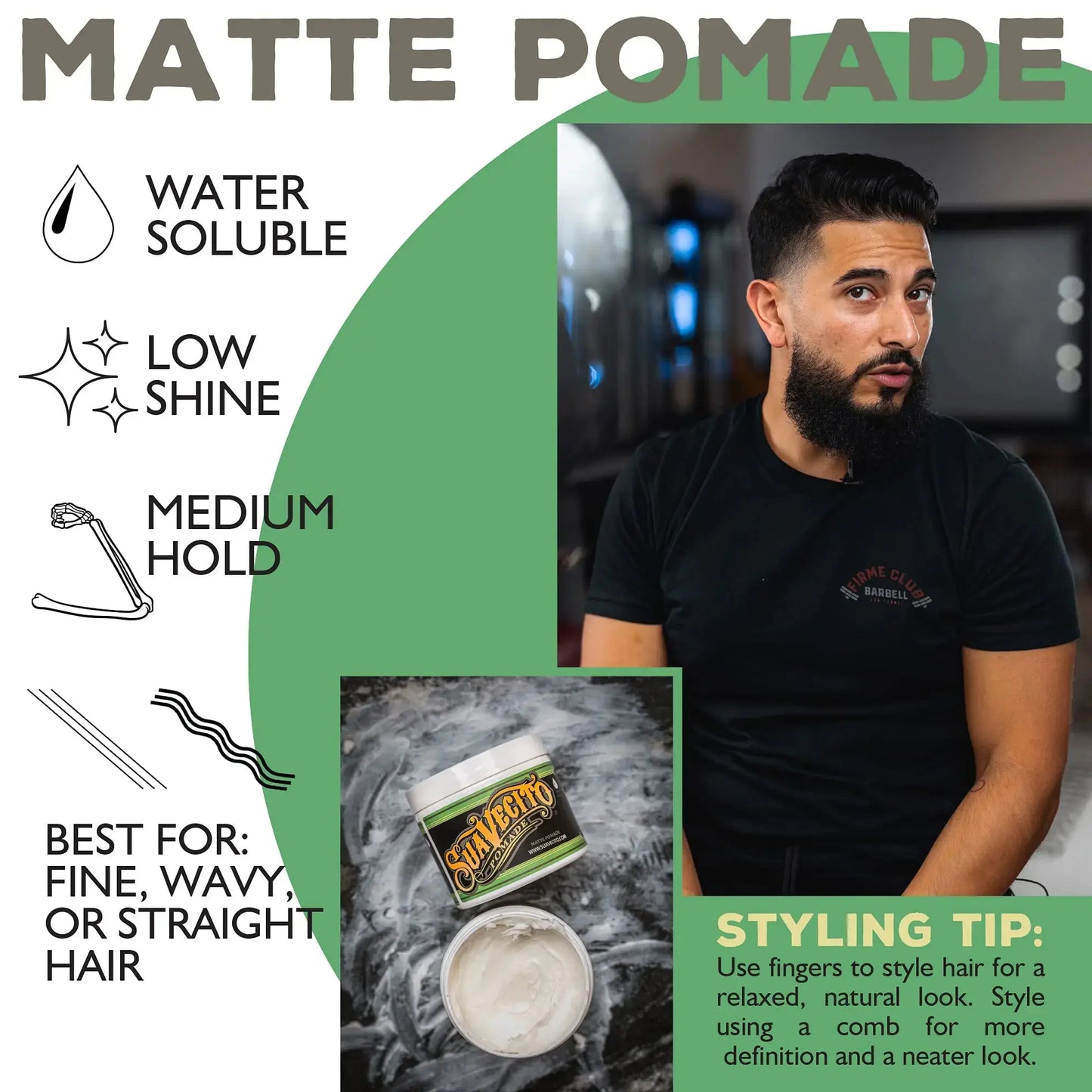 Suavecito Matte Hair Pomade (No Shine) Formula 4 oz, 1 Pack - Medium Hold Hair Pomade For Men - Matte Hair Paste For Natural Texture Hairstyles My Store