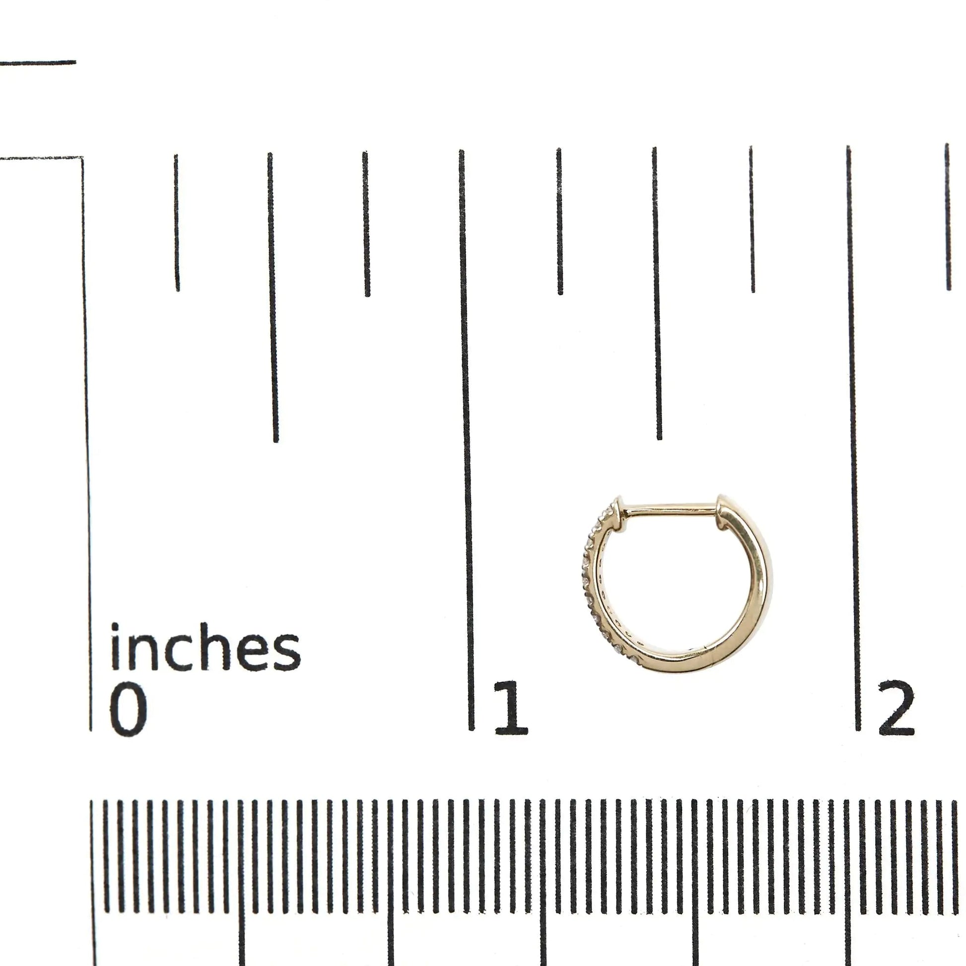 10K Yellow Gold 1/10 Cttw Diamond and Rope Twist Huggy Hoop Earrings (H-I Color, I1-I2 Clarity) WEM Support (www.WEM.support)