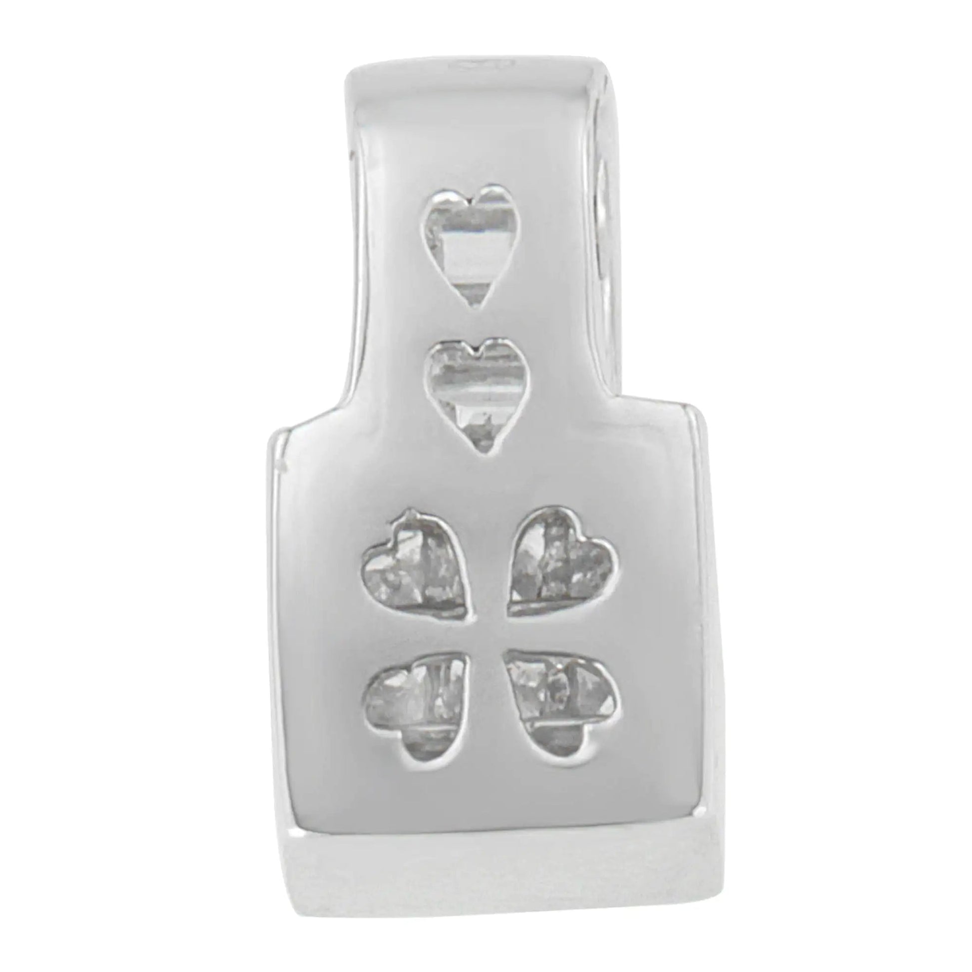 14K White Gold Princess and Baguette Cut Diamond Square Halo Pendant Necklace (1 1/2 cttw, H-I Color, SI1-SI2 Clarity) WEM Support (www.WEM.support)