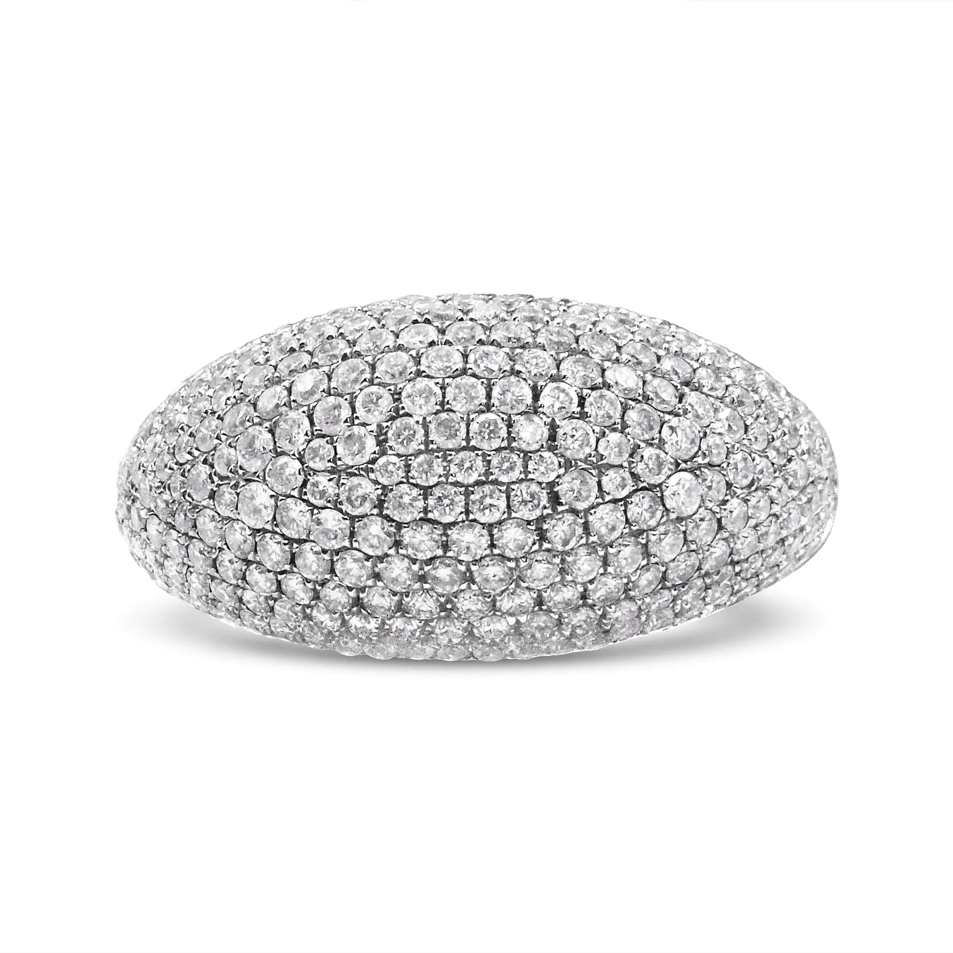 14K White Gold 1 3/4 Cttw Round-Cut Diamond Cluster Band Ring (G-H Color, SI1-SI2 Clarity) WEM Support (www.WEM.support)