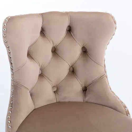 Swivel Velvet Barstools Adjusatble Seat Height From 25-33 Inch Khaki,Set Of 2 WEM Support (www.WEM.support)