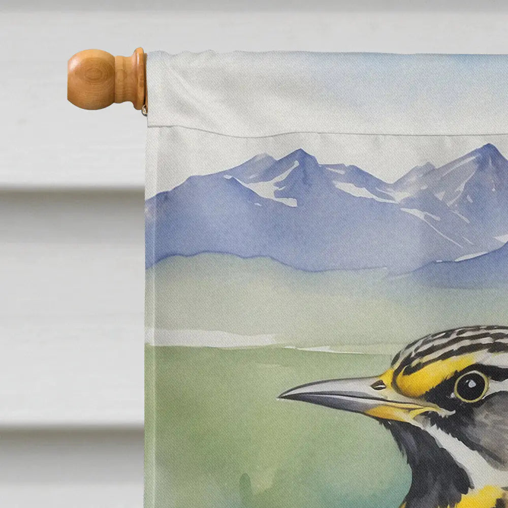 Wyoming Western Meadowlark House Flag WEM Support (www.WEM.support)
