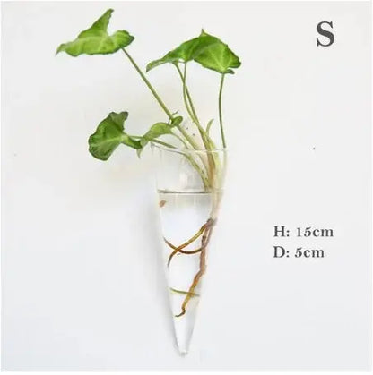 Wall Hanging Glass Vase Made from high-quality, durable glass, this vase is perfect for displaying your favorite flowers, plants, or decorative accents. My Store
