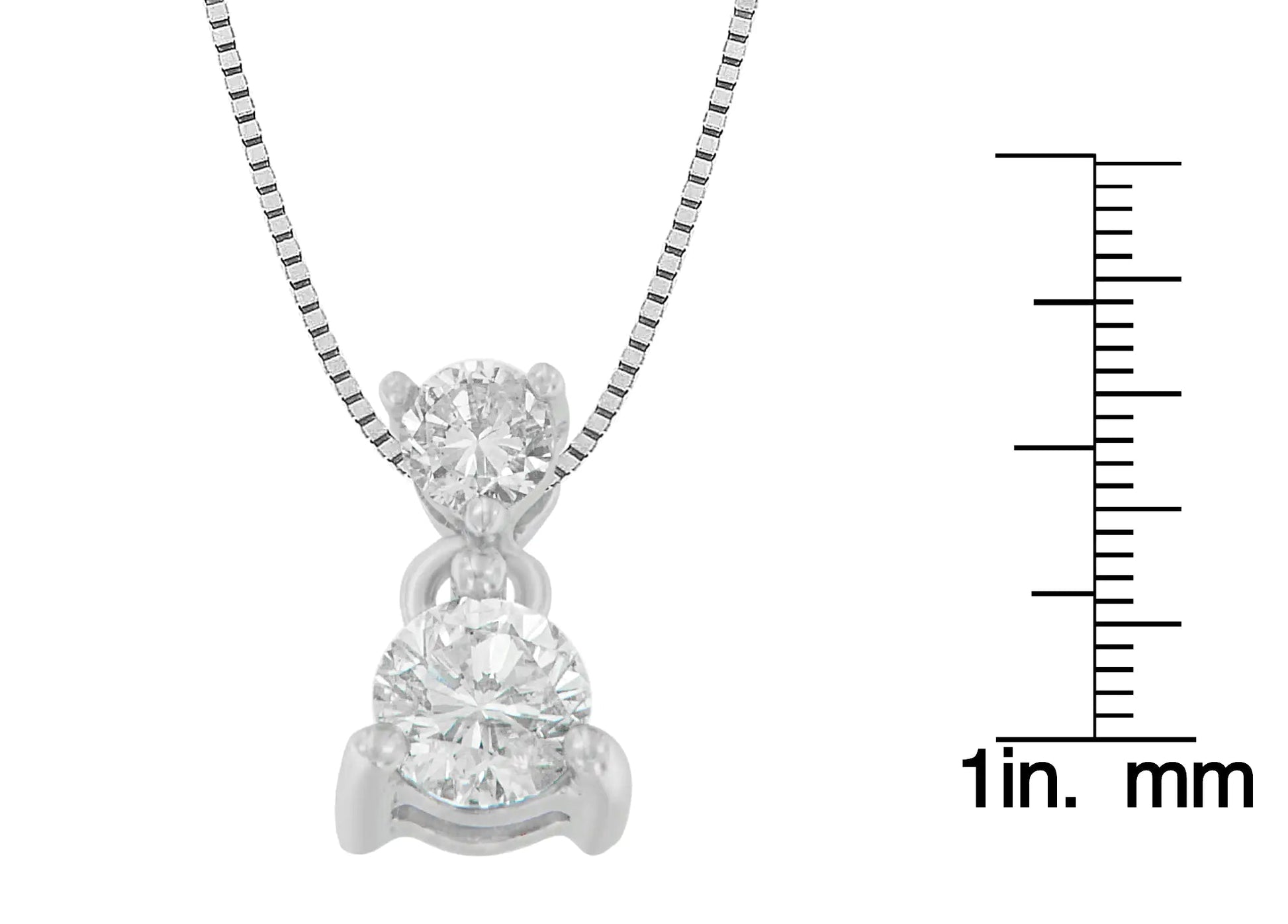 14K White Gold 1/2 cttw Round Cut Diamond Pendant Necklace (I-J, I1-I2) WEM Support (www.WEM.support)