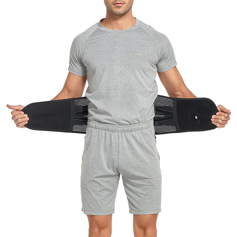 Adjustable Lower Back Brace Lumbar Support Waist Belt For Men Women Pain Relief WEM Support (www.WEM.support)