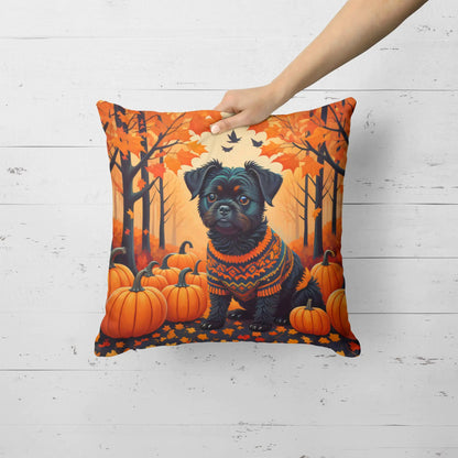 Affenpinscher Fall Throw Pillow WEM Support (www.WEM.support)