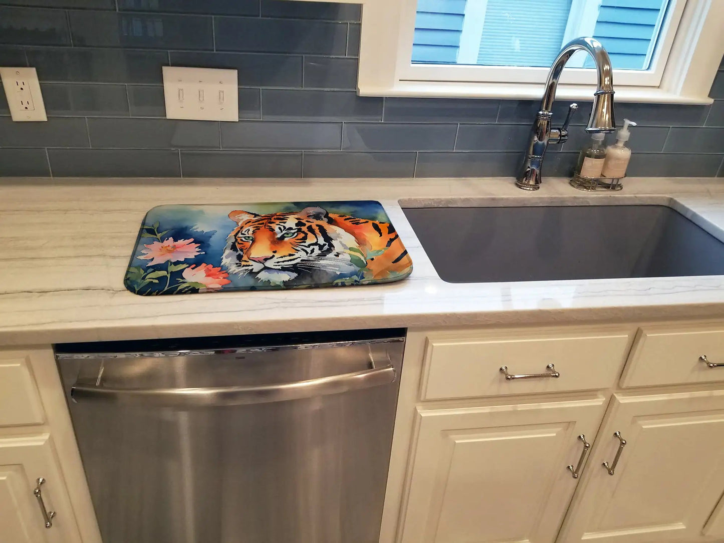 Tiger Dish Drying Mat WEM Support (www.WEM.support)