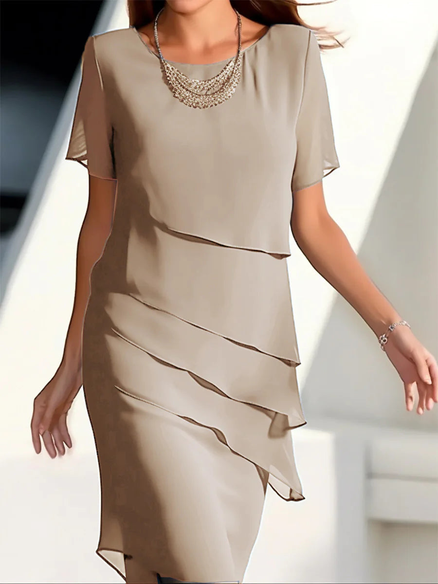 Women's Chiffon Patchwork Dress WEM Support (www.WEM.support)