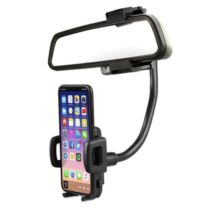 Universal 360° Car Rearview Mirror Mount Stand Holder Cradle For Cell Phone GPS WEM Support (www.WEM.support)