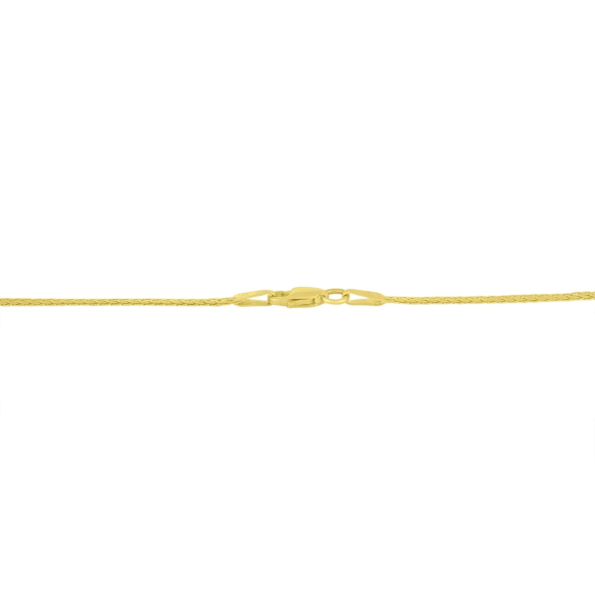 10K Yellow and White Gold 1/2 Cttw Princess Cut Diamond Channel-Set “V” Shape 18" Franco Chain Necklace (H-I Color, SI2-I1 Clarity) WEM Support (www.WEM.support)
