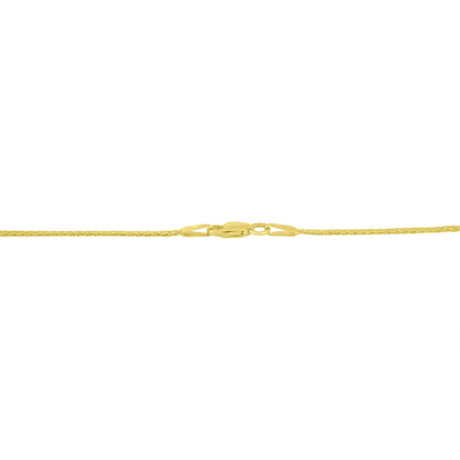10K Yellow and White Gold 1/2 Cttw Princess Cut Diamond Channel-Set “V” Shape 18" Franco Chain Necklace (H-I Color, SI2-I1 Clarity) WEM Support (www.WEM.support)
