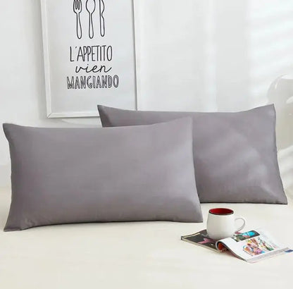 A Pair Of Pure Color Cotton Pillowcases WEM Support (www.WEM.support)