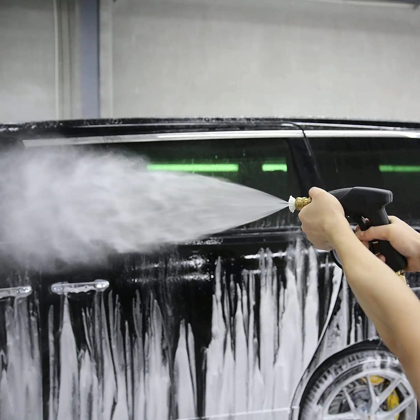 1/4" High Pressure Washer Gun 4000 PSI Car Wash Foam Spray Short Wand w/ Nozzle WEM Support (www.WEM.support)