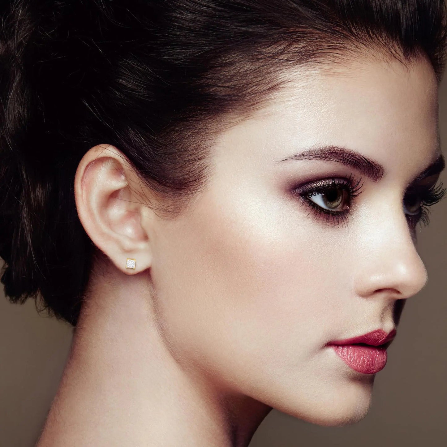 10K Gold Princess Diamond Composite Stud Earring (1/2 cttw, I-J Color, I1-I2 Clarity) WEM Support (www.WEM.support)