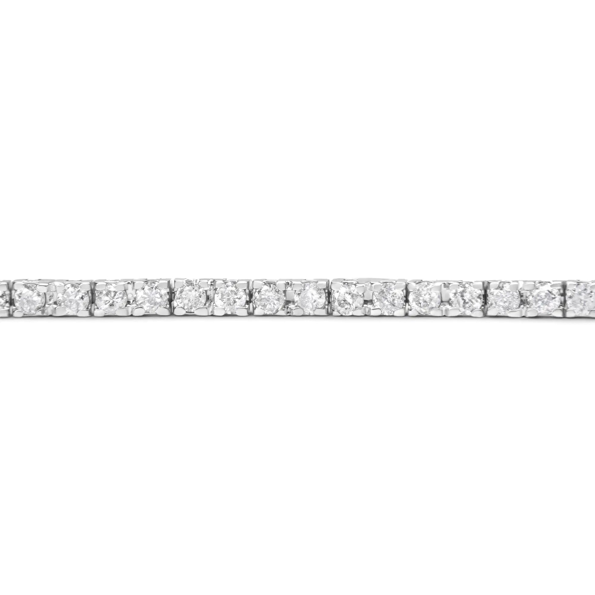 .925 Sterling Silver 2.0 Cttw Diamond Classic Link Tennis Bracelet (I-J Color, I2-I3 Clarity) - 7-1/4" WEM Support (www.WEM.support)