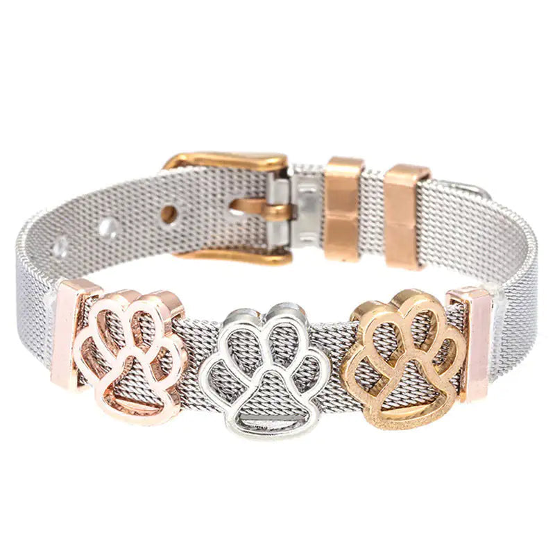 Stainless Steel Keeper Strap Footprint Beads WEM Support (www.WEM.support)