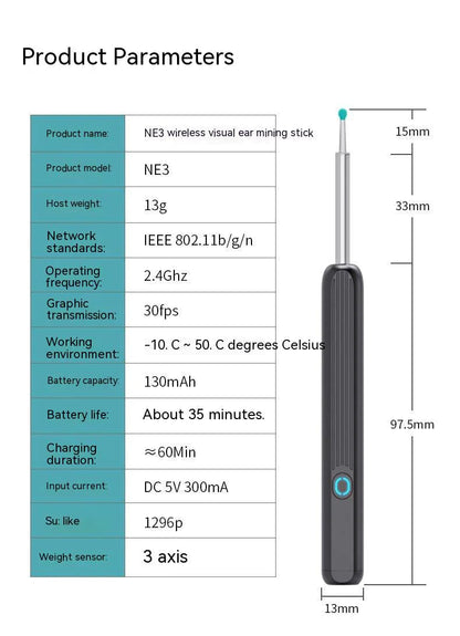 Wireless Smart HD Ear Endoscope WEM Support (www.WEM.support)