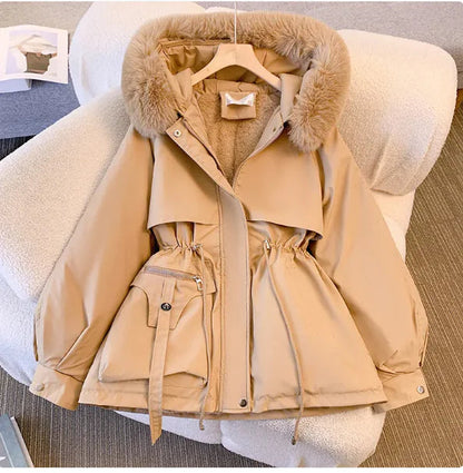 Women's Slimming Hooded Cotton-Padded Jacket WEM Support (www.WEM.support)