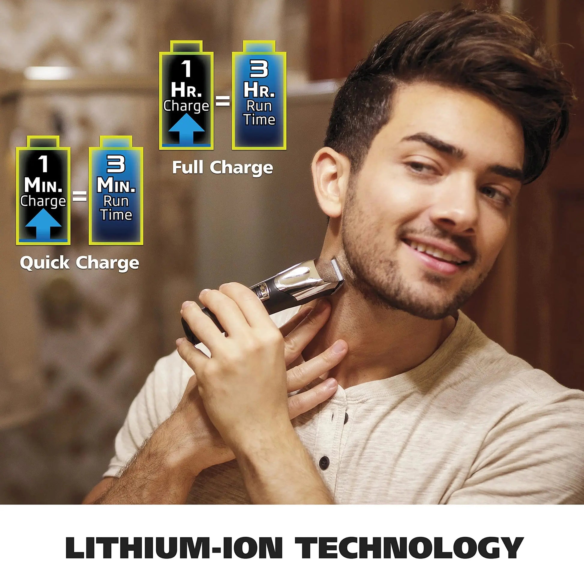 Wahl USA Beard Trimmer Rechargeable Lithium Ion All in One Beard Trimmer for Men with Detail and Ear & Nose Hair Trimmer Attachment – Model 9854-600B My Store