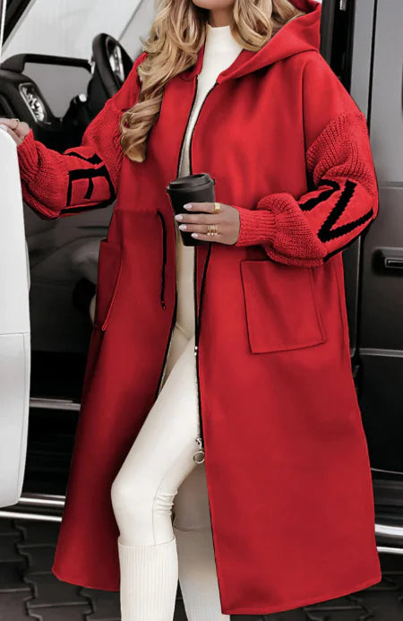 Windbreaker Long Jacket With Pockets For Women WEM Support (www.WEM.support)