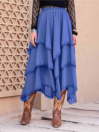 Tasha Tiered Midi Skirt- WEM Support (www.WEM.support)