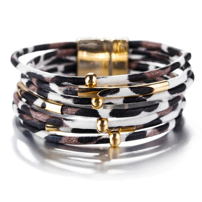 Trendy Leopard Leather Band