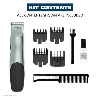 Wahl Groomsman Battery Operated Facial Hair Trimmer for Beard & Mustache Trimming Including Light Detailing and Body Grooming – Model 9906-717V Silver My Store