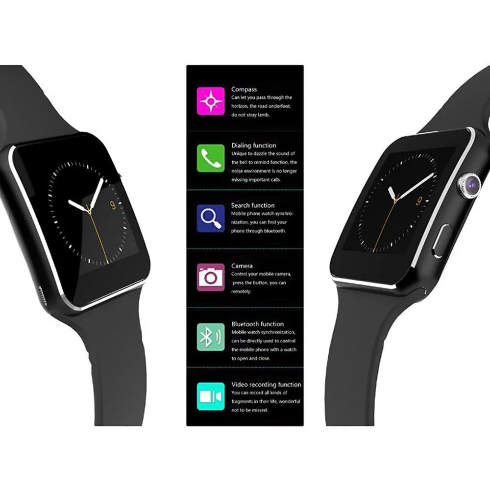 X6 Smartwatch Bluetooth Dial/with Camera Touch Screen WEM Support (www.WEM.support)