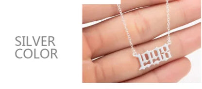 Women's Birth Year Necklace WEM Support (www.WEM.support)