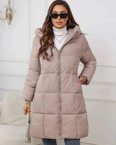 Women's Hooded Mid-length Thickened Coat HejK.com Marketplace LLC