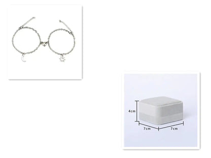 Stainless Steel Sun And Moon Bracelet Creative Sex Heart Magnet Attracts WEM Support (www.WEM.support)