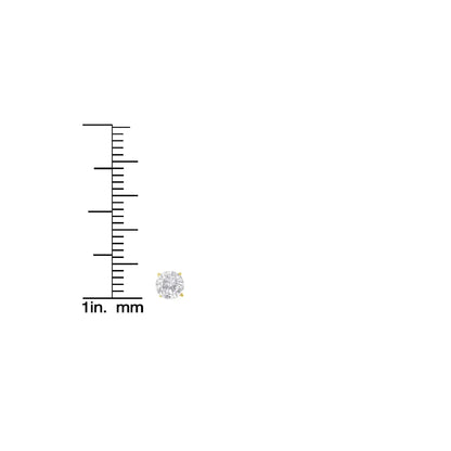 10K Yellow Gold 1.00 Cttw Round Brilliant-Cut Near Colorless Diamond Classic 4-Prong Stud Earrings with Screw Backs (J-K Color, I1-I2 Clarity) WEM Support (www.WEM.support)