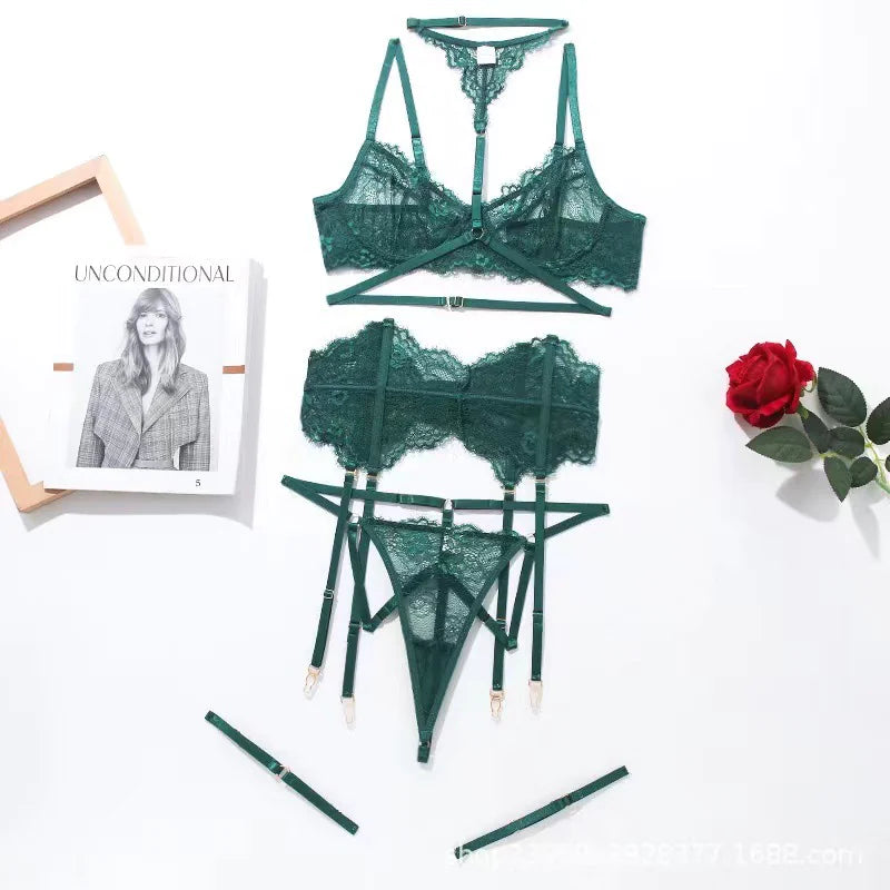 Women's Halter Garter Lingerie Set HejK.com