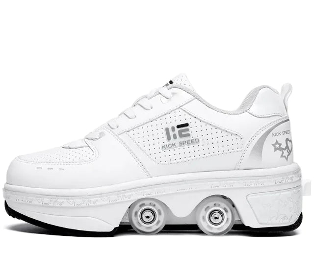 2-in-1 Convertible Roller Skates with Double Row Wheels HejK.com Marketplace LLC
