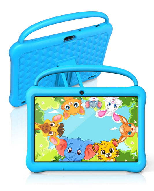 Tableta para Niños PUTECCH de 10 Pulgadas Android 13 con 2GB RAM y 64GB ROM, CPU Quad-Core, Tableta para Niños Pequeños, Pantalla IPS HD Táctil, Estuche Antigolpes, Control Parental, WiFi, Cámara (Azul) HejK.com