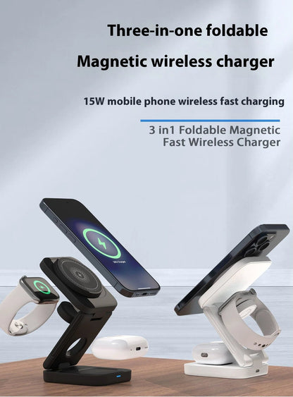 3 IN 1 FOLDABLE WIRELESS CHARGER WEM Support (www.WEM.support)