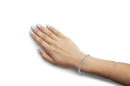 14K White Gold 2.00 Cttw Diamond Halo Link Tennis Bracelet (H-I Color, I1-I2 Clarity) - 7" Inches WEM Support (www.WEM.support)