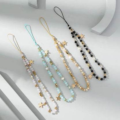 Star Beaded Phone Lanyard Chain WEM Support (www.WEM.support)