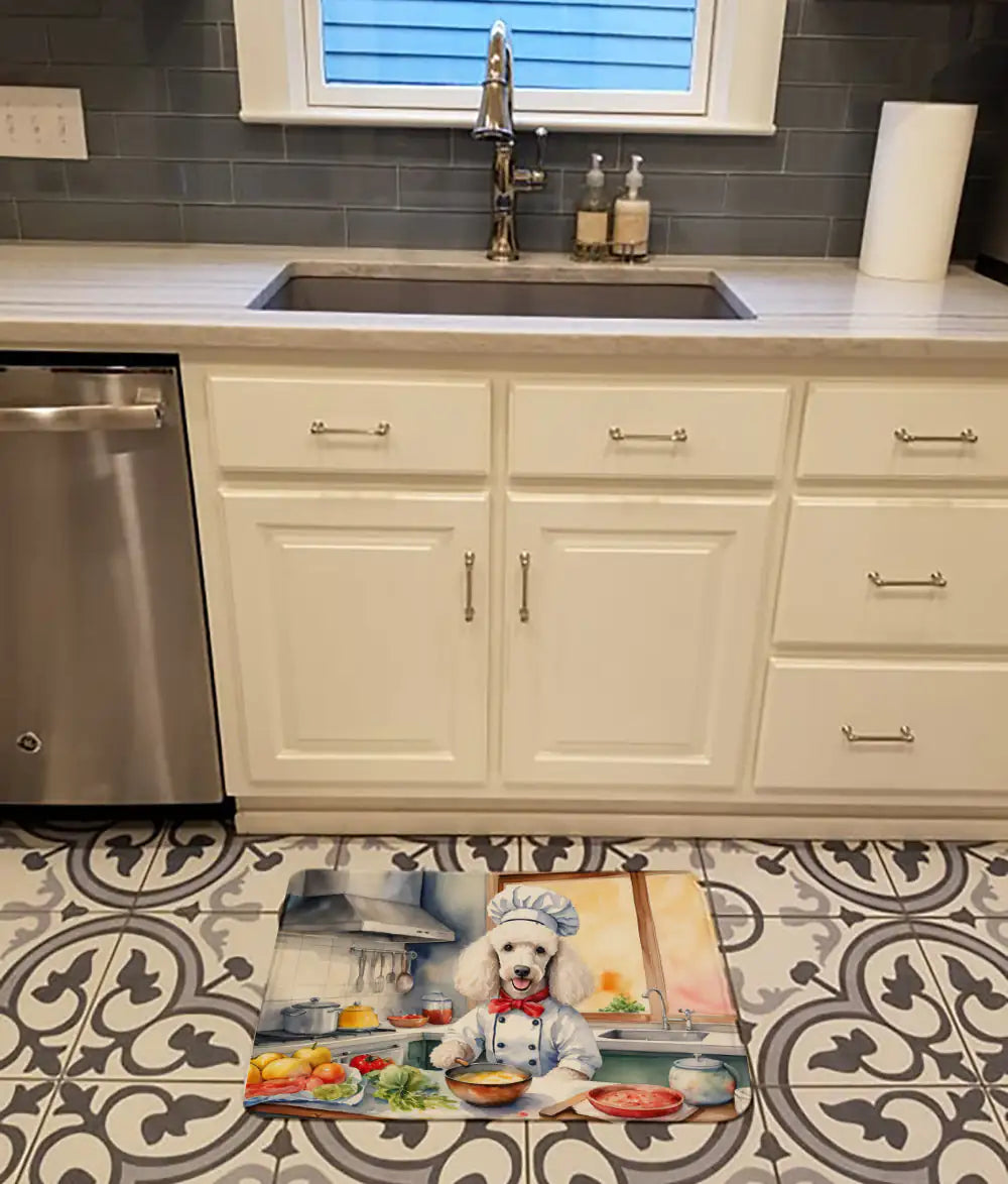 White Poodle The Chef Memory Foam Kitchen Mat WEM Support (www.WEM.support)