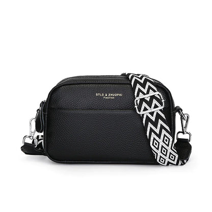 Women's Fashion Simple First Layer Leather One-shoulder Crossbody Bag WEM Support (www.WEM.support)