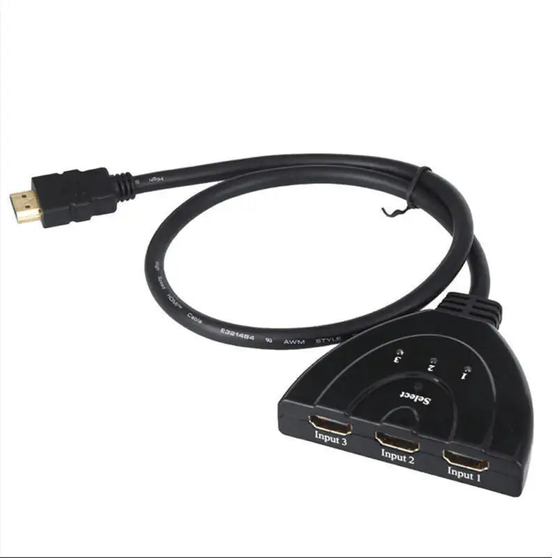 3 Port HDMI Splitter Cable 1080/4K Switch Switcher HUB Adapter for HDTV PS4 Xbox WEM Support (www.WEM.support)