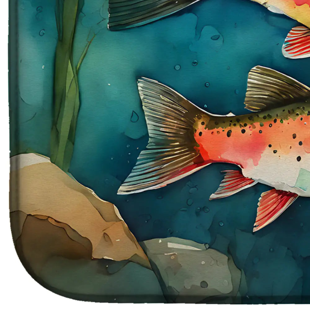 Trout Dish Drying Mat WEM Support (www.WEM.support)