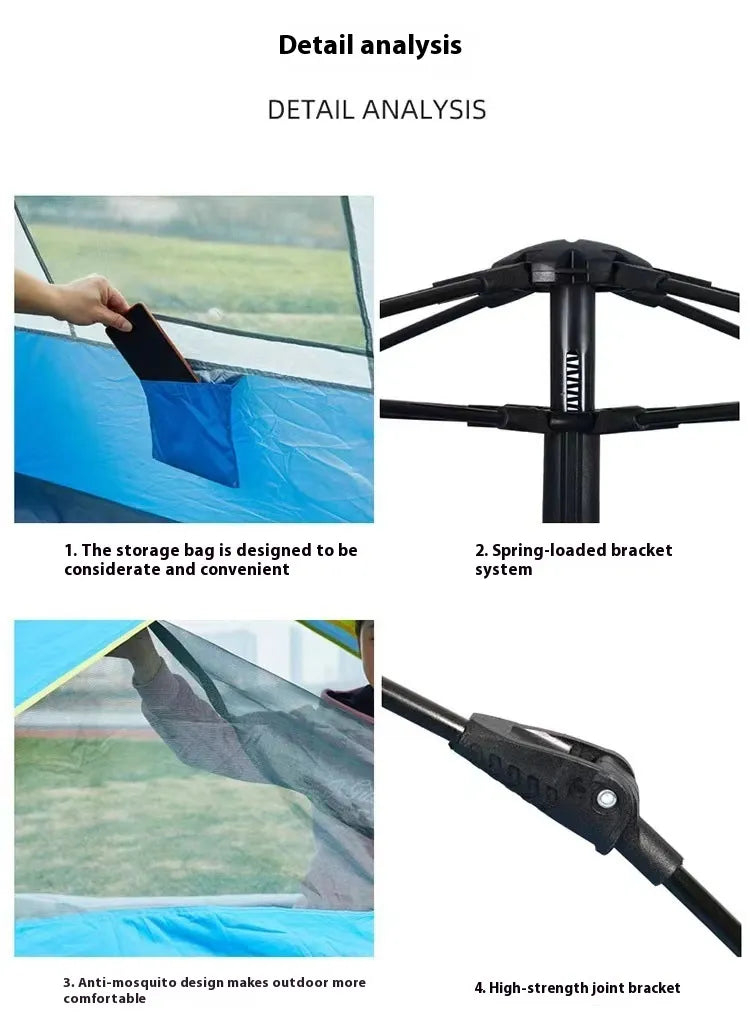 Tienda de Campaña Automática Doble para 3-4 Personas HejK.com