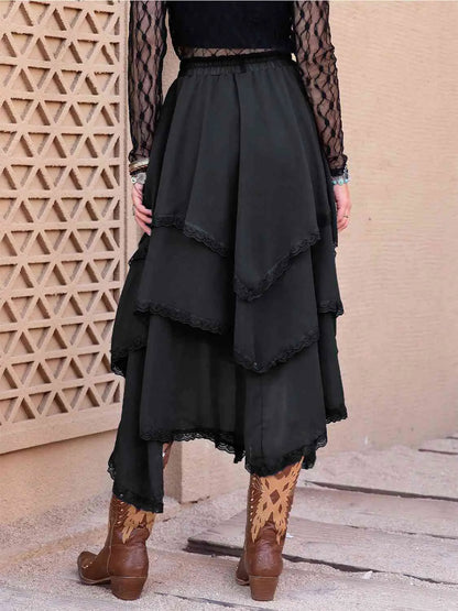 Tasha Tiered Midi Skirt- WEM Support (www.WEM.support)
