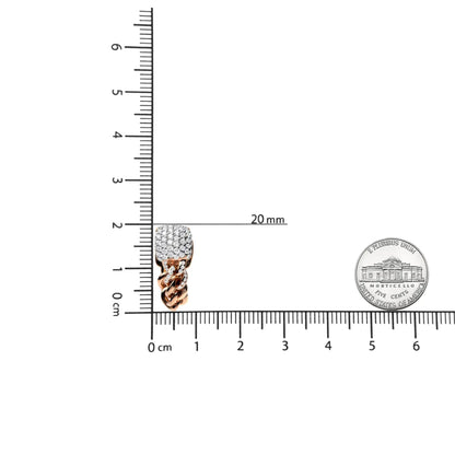 18K Rose Gold 3/4 Cttw Round Diamond Pave Cuban Chain Huggie Earrings (G-H Color, SI1-SI2 Clarity) WEM Support (www.WEM.support)